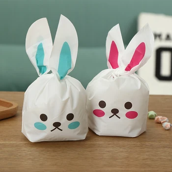 50pcs/lot Cute Rabbit Ear Cookie Bag Plastic Packaging Biscuit Candy Gift Bags for Easter Day Decor 
50pcs/lot Cute Rabbit Ear Cookie Bag Plastic Packaging Biscuit Candy Gift Bags for Easter Day Decor