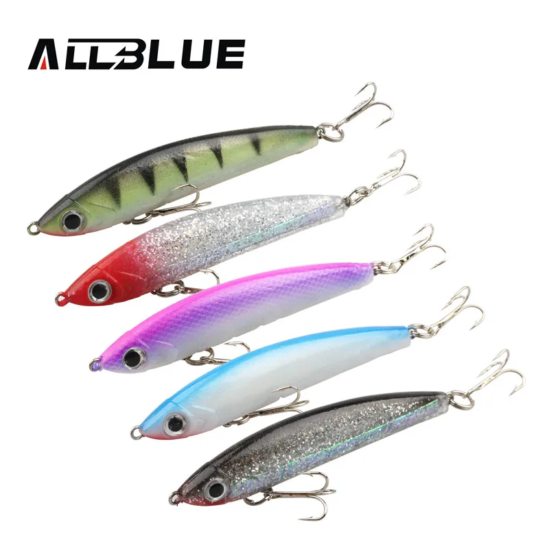 ALLBLUE 5pcs/lot Fishing Lures Pencil Wobblers 80mm/14g Bass Bait 3D Eyes Soft Plastic Lure Isca Artificial peche Fishing Tackle
ALLBLUE 5pcs/lot Fishing Lures Pencil Wobblers 80mm/14g Bass Bait 3D Eyes Soft Plastic Lure Isca Artificial peche Fishing Tackle