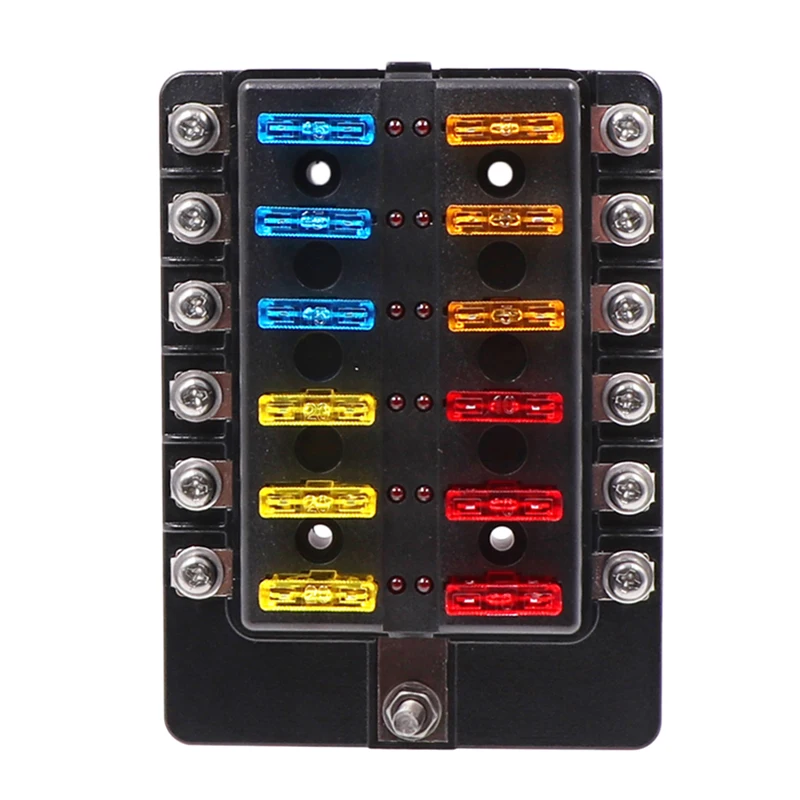 LED 12 way Circuit blade fuse box holder for boat car auto suv waterproof with sticker and warning light 12v 24v
LED 12 way Circuit blade fuse box holder for boat car auto suv waterproof with sticker and warning light 12v 24v
