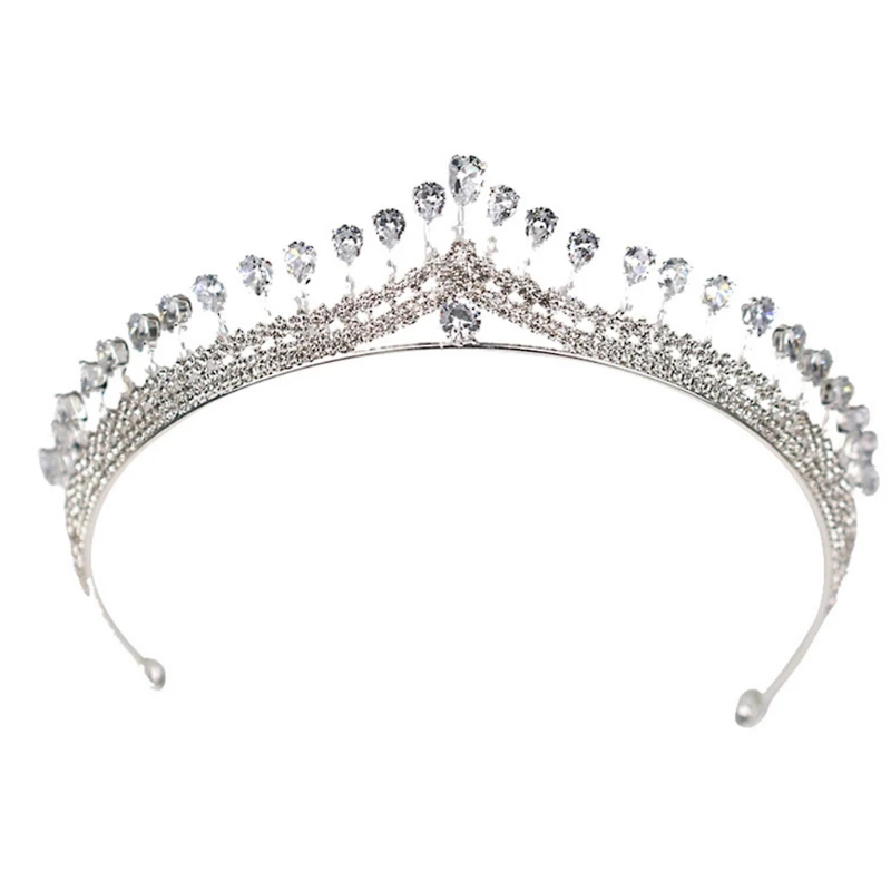 JAVRICK Vintage Bride Crown Zircon Luxury Headwear Women Jewelry Wedding Trendy Tiara Ornaments Cloth Accessories | Украшения и