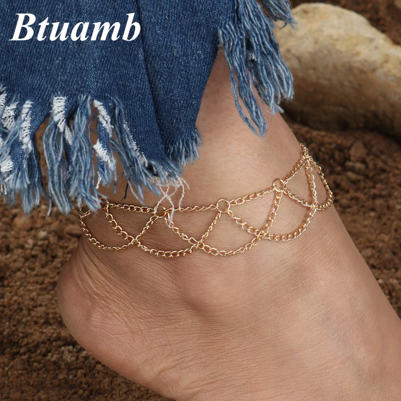 Btuamb Bohemian Wave Tassel Anklets Simple Style Punk Gold Silver Color Anklets Bracelets for Women Foot Jewelry Sandals Beach
Btuamb Bohemian Wave Tassel Anklets Simple Style Punk Gold Silver Color Anklets Bracelets for Women Foot Jewelry Sandals Beach