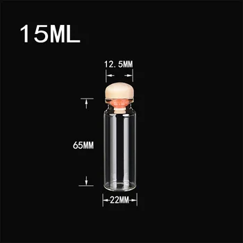 50pcs 22x65x12.5 mm Clear Transparent Small Glass Bottles With Round Dome Corks DIY 15 ml Leak-proof Wood Stopper Glass Jars
50pcs 22x65x12.5 mm Clear Transparent Small Glass Bottles With Round Dome Corks DIY 15 ml Leak-proof Wood Stopper Glass Jars