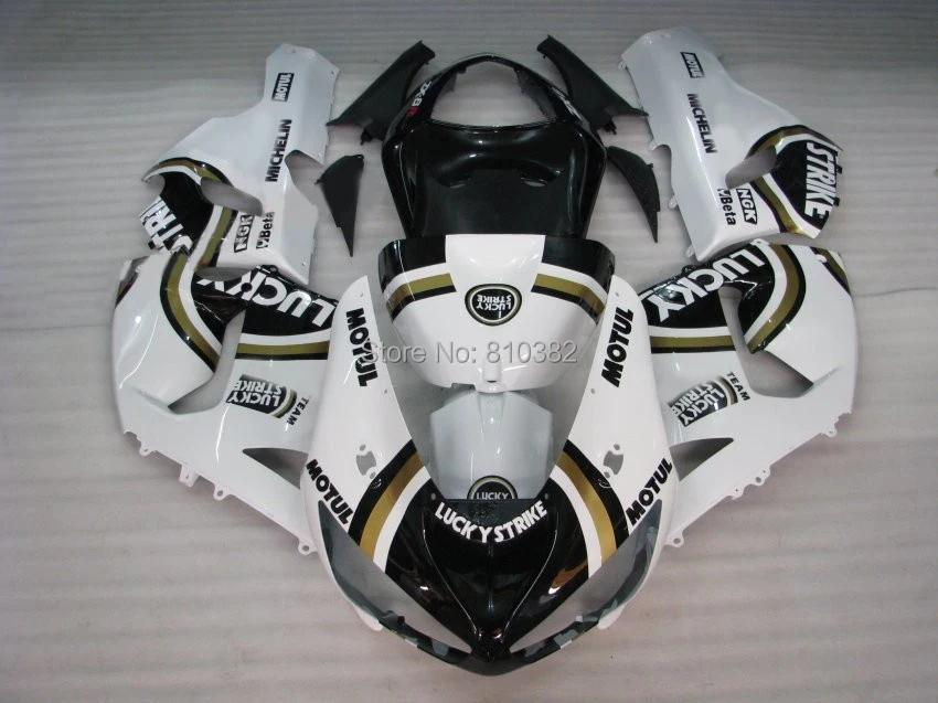 Motorcycle Fairing kit for KAWASAKI Ninja ZX6R 05 06 ZX6R 636 2005 2006 LUCKY STRIKE white black ABS Fairings set +7 gifts SX100
Motorcycle Fairing kit for KAWASAKI Ninja ZX6R 05 06 ZX6R 636 2005 2006 LUCKY STRIKE white black ABS Fairings set +7 gifts SX100