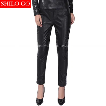 Plus size fashion winter women high quality Sheepskin high waist pocket office OL formal sexy black Genuine Leather pencil pants
Plus size fashion winter women high quality Sheepskin high waist pocket office OL formal sexy black Genuine Leather pencil pants
