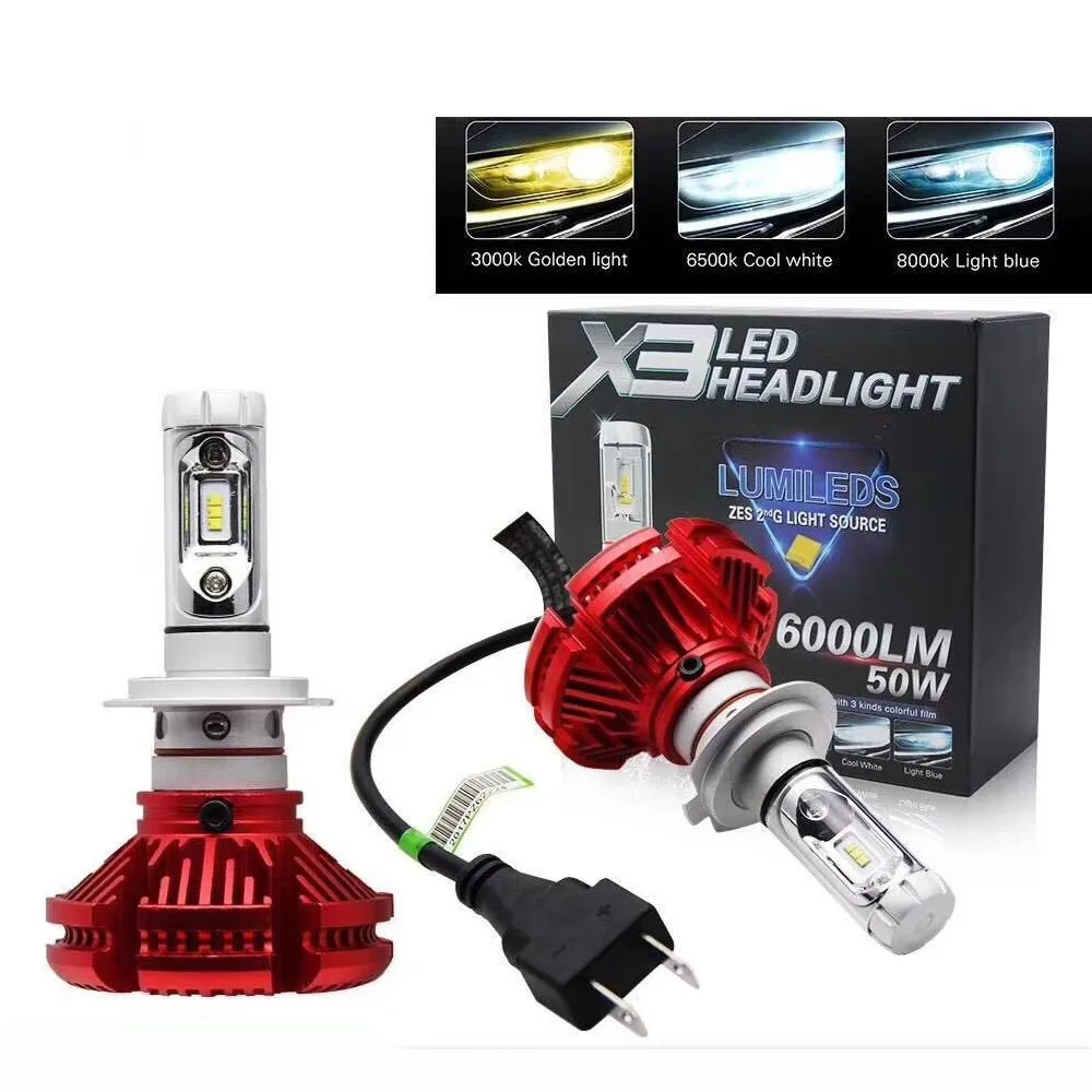 Fuleem 2PCS H4 H7 H11 H8 H9 9006 HB4 9005 HB3 50W Bright LED Headlight Bulb Turbo Conversion Light ZES Chips 3000K 6500K 8000K
Fuleem 2PCS H4 H7 H11 H8 H9 9006 HB4 9005 HB3 50W Bright LED Headlight Bulb Turbo Conversion Light ZES Chips 3000K 6500K 8000K