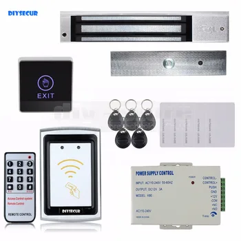 DIYSECUR 125KHz RFID Reader No Keypad Controller + Magnetic Lock Door Access Control Security System
DIYSECUR 125KHz RFID Reader No Keypad Controller + Magnetic Lock Door Access Control Security System