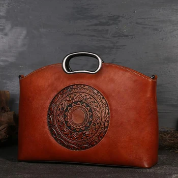 Women Genuine Leather Handbags Luxury Ladies Retro Elegant Painting Shoulder Messenger Bag Fashion Cow Leather Handmade Bag Tote
Women Genuine Leather Handbags Luxury Ladies Retro Elegant Painting Shoulder Messenger Bag Fashion Cow Leather Handmade Bag Tote