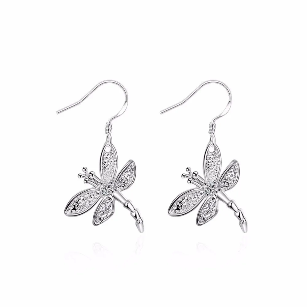 Lose Money Promotion! Wholesale Plated Silver Earrings Fashion Jewelry, Inlaid Dragonfly Drop Earrings KDE009
Lose Money Promotion! Wholesale Plated Silver Earrings Fashion Jewelry, Inlaid Dragonfly Drop Earrings KDE009