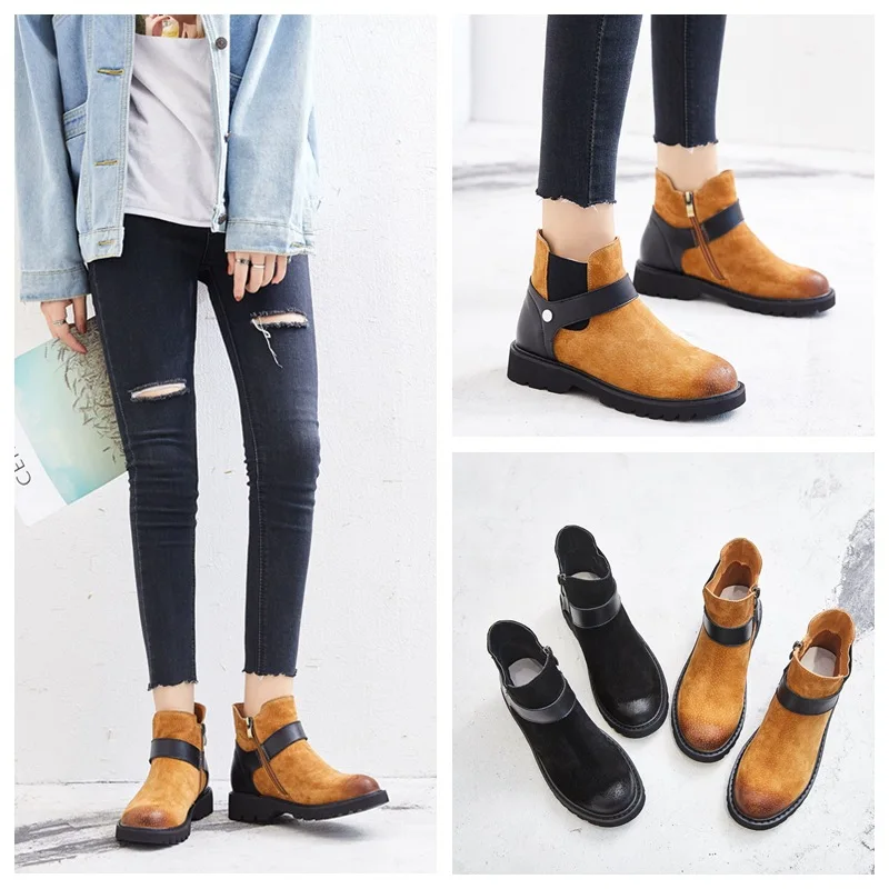 Ankle Round Toe Concise Zip Chelsea Boots Women Med Square Heel Sewing Platform Martin Boots Solid Casual Winter Ladies Shoes
Ankle Round Toe Concise Zip Chelsea Boots Women Med Square Heel Sewing Platform Martin Boots Solid Casual Winter Ladies Shoes