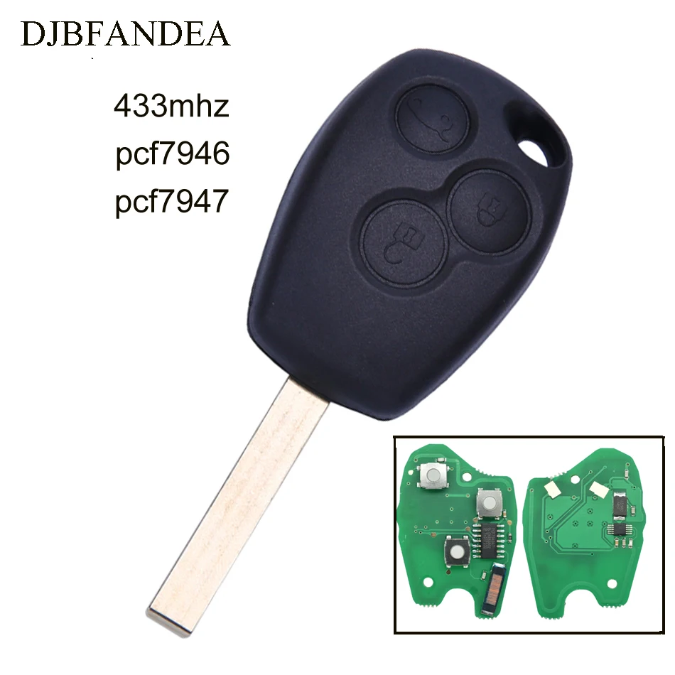 DJBFANDEA 3Button Remote Car Key Fob Keyless Entry Transmitter 433MHz for Renault Clio Scenic Kangoo Megane VA2 Blade
DJBFANDEA 3Button Remote Car Key Fob Keyless Entry Transmitter 433MHz for Renault Clio Scenic Kangoo Megane VA2 Blade
