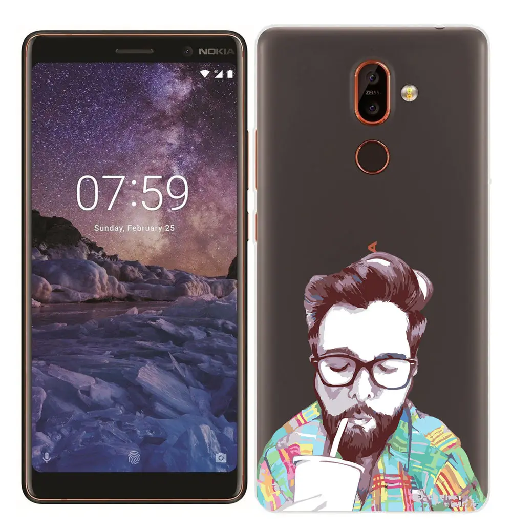 Soft TPU Case for Nokia 7 Plus Smart Back Cover for Nokia 3 5 6 7 8 Painted ShockProof Fundas for Nokia 2.1 3.1 5.1 6.1 Silicone (13)