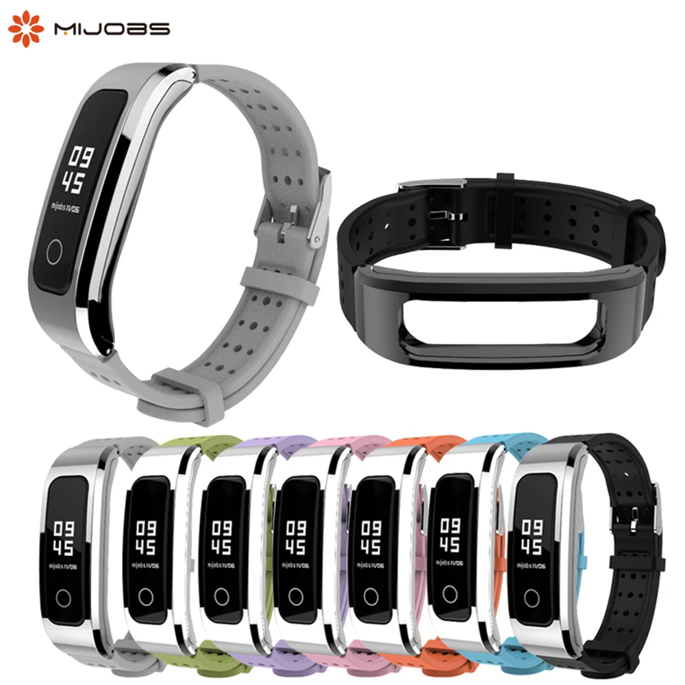 Mijobs Silicone Strap for Huawei Honor Band 4 Running Version Smartband Strap Metal Case for Honor Band 4 Running Accessories
Mijobs Silicone Strap for Huawei Honor Band 4 Running Version Smartband Strap Metal Case for Honor Band 4 Running Accessories