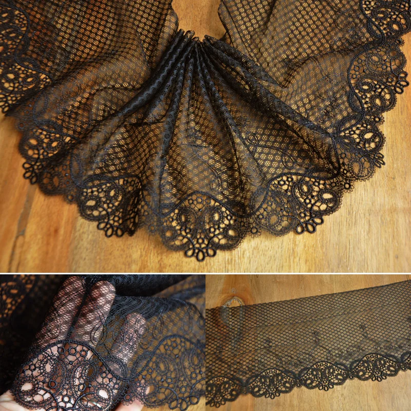 Free shipping 6meters/lot 18cm wide black Embroidered Tulle Lace trim mesh lace trim ~ beautiful~ SC118
Free shipping 6meters/lot 18cm wide black Embroidered Tulle Lace trim mesh lace trim ~ beautiful~ SC118