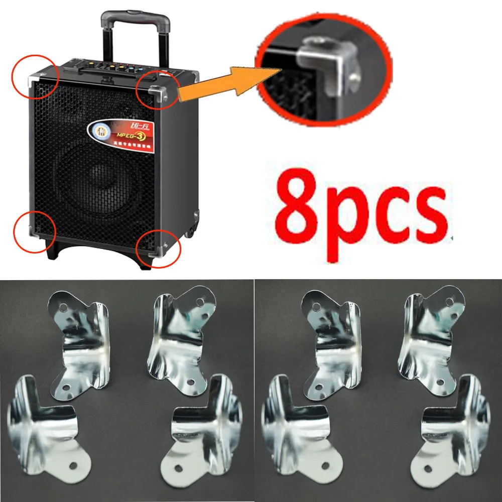 *CHROME METAL* Corner Speaker Cabinet Box / Guitar Amp Amplifier Protectors x 8
*CHROME METAL* Corner Speaker Cabinet Box / Guitar Amp Amplifier Protectors x 8