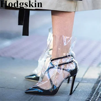 New Design Pleated Transparent PVC Pumps Pointed Toe High Heels Shoes Woman Satin Runway Ankle Strap Cut Out Jelly Dress Boots
New Design Pleated Transparent PVC Pumps Pointed Toe High Heels Shoes Woman Satin Runway Ankle Strap Cut Out Jelly Dress Boots