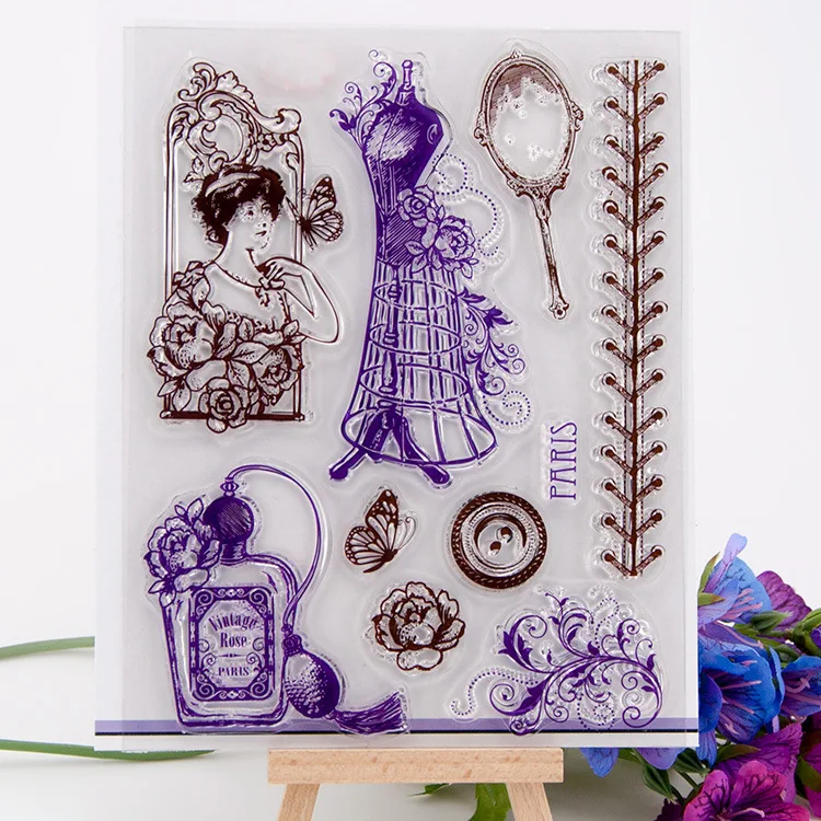 CLEAR STAMPS Retro DIY Scrapbook Card album paper craft silicon rubber roller transparent stamps T5011
CLEAR STAMPS Retro DIY Scrapbook Card album paper craft silicon rubber roller transparent stamps T5011