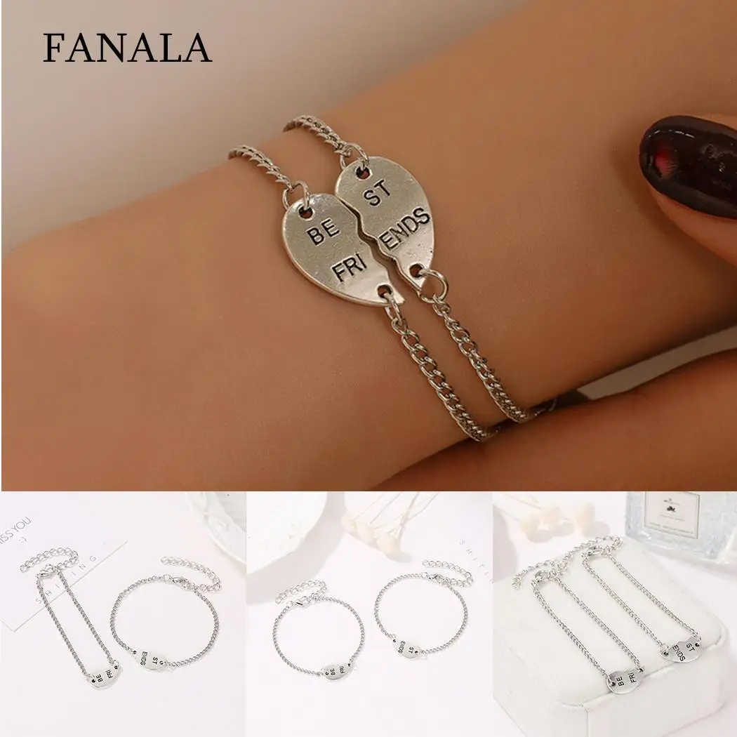 New Women Fashion Heart Shape Best Friends Bangle "best friends" Bracelet Chain Wristband Beauty Everyday
New Women Fashion Heart Shape Best Friends Bangle "best friends" Bracelet Chain Wristband Beauty Everyday