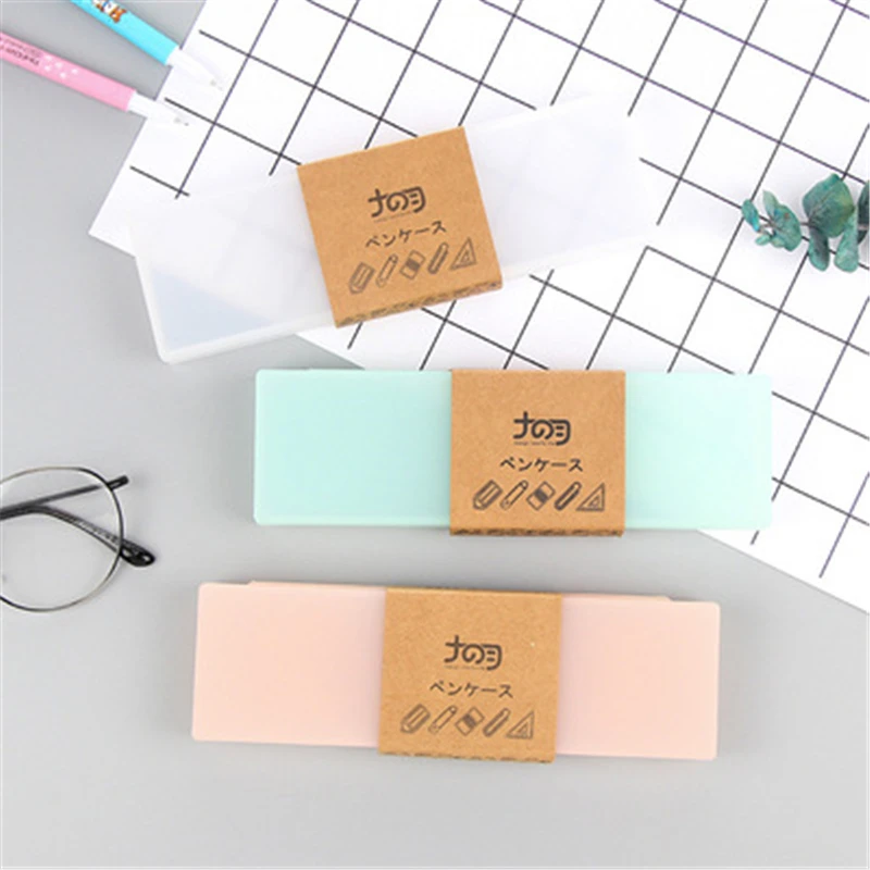 DL Simple color translucent matte creative stationery stationery box pencil box pencil texture student supplies
DL Simple color translucent matte creative stationery stationery box pencil box pencil texture student supplies