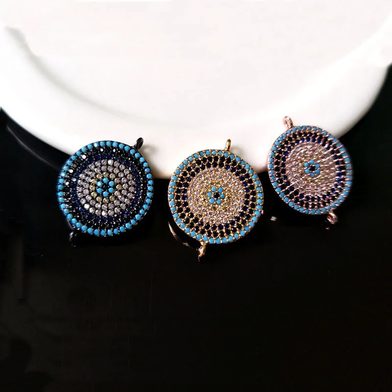 10pcs CZ zircon Micro Pave Connector,Turkish Style Evil Eye Double Bails Charm,DIY Bracelet necklace Jewelry Finding CT169
10pcs CZ zircon Micro Pave Connector,Turkish Style Evil Eye Double Bails Charm,DIY Bracelet necklace Jewelry Finding CT169
