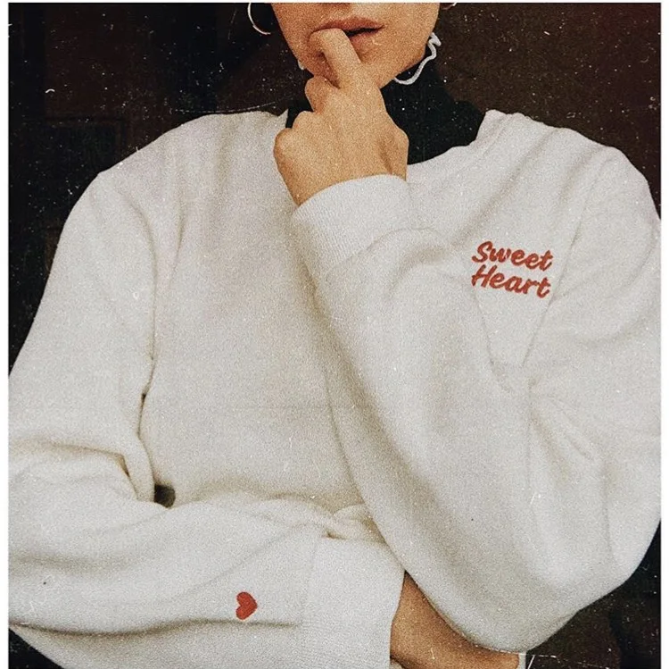 OKOUFEN funny cute women girl fashion pullovers sweet heart sweatshirts hot sale tumblr instagram graphic print tops shirt cool
OKOUFEN funny cute women girl fashion pullovers sweet heart sweatshirts hot sale tumblr instagram graphic print tops shirt cool