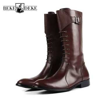 2019 New Winter Mens Lace Up Military High Boots Real Leather Motor Riding Safety Shoes Block Heels Buckle High Top Biker Boots
2019 New Winter Mens Lace Up Military High Boots Real Leather Motor Riding Safety Shoes Block Heels Buckle High Top Biker Boots