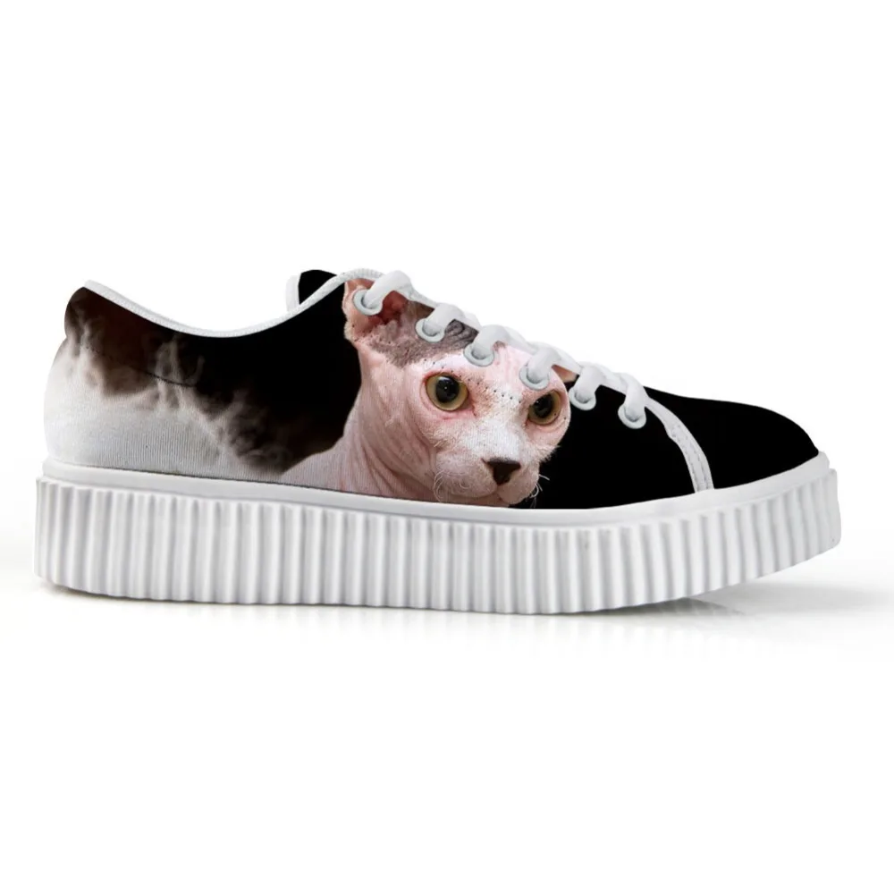 2019 Women Casual Flats Platform Shoes Ladies Lace-up Stylish Low Top height increasing Shoes Canadian Hairless Sphinx cat Print
2019 Women Casual Flats Platform Shoes Ladies Lace-up Stylish Low Top height increasing Shoes Canadian Hairless Sphinx cat Print