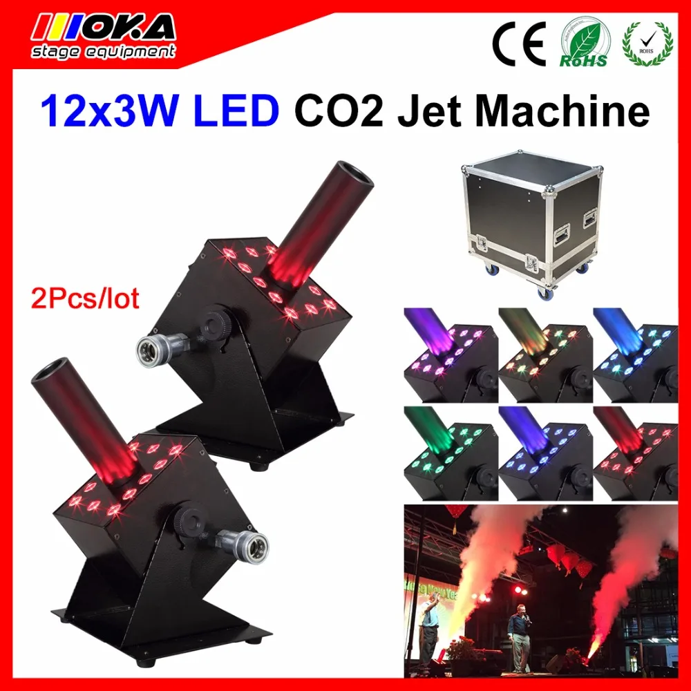 2 Pcs/Lot Easy Angel DMX 512 RGB Stage Effect LED CO2 cannon jet blaster Smoke Machine 6M hose jet With Flight Case
2 Pcs/Lot Easy Angel DMX 512 RGB Stage Effect LED CO2 cannon jet blaster Smoke Machine 6M hose jet With Flight Case