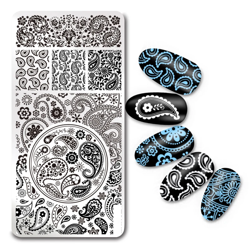 1Pc Rectangle Nail Stamping Plate Paisley Bandanna Pattern Manicure Nail Art Stamping Template Harunouta L020
1Pc Rectangle Nail Stamping Plate Paisley Bandanna Pattern Manicure Nail Art Stamping Template Harunouta L020