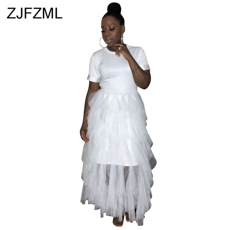 Transparent Mesh Spliced Long Ball Gown Women Short Sleeve High Waist Loose White Dress Plus Size Sexy Club Party Maxi Dress
Transparent Mesh Spliced Long Ball Gown Women Short Sleeve High Waist Loose White Dress Plus Size Sexy Club Party Maxi Dress