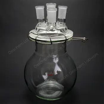 3000ml,24/40,Glass Reaction Flask,3L,4-Necks,Flat Bottom Reactor,W/Clamp & Lid
3000ml,24/40,Glass Reaction Flask,3L,4-Necks,Flat Bottom Reactor,W/Clamp & Lid