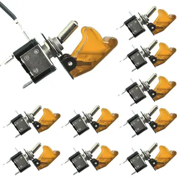 10Pack 12V Car Yellow Cover LED Light Rocker Toggle Switch SPST Control ON/OFF
10Pack 12V Car Yellow Cover LED Light Rocker Toggle Switch SPST Control ON/OFF