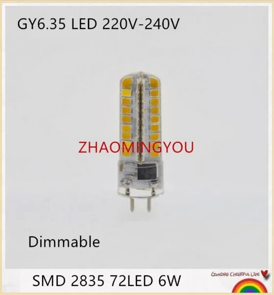 DIMMABLE GY6.35 LED Lamps 6W 220V LED Corn Light Bulb Droplight Chandelier 2835SMD 72LED G6.35 Led Bombillas White/Warm Lamp
DIMMABLE GY6.35 LED Lamps 6W 220V LED Corn Light Bulb Droplight Chandelier 2835SMD 72LED G6.35 Led Bombillas White/Warm Lamp