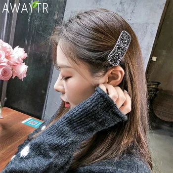 AWAYTR Crystal Sequins Wide Hair Clips Barrettes for Women Stripe Sequins BB Clip Hairpins Fashion Girl Fashion Hair Accessories
AWAYTR Crystal Sequins Wide Hair Clips Barrettes for Women Stripe Sequins BB Clip Hairpins Fashion Girl Fashion Hair Accessories