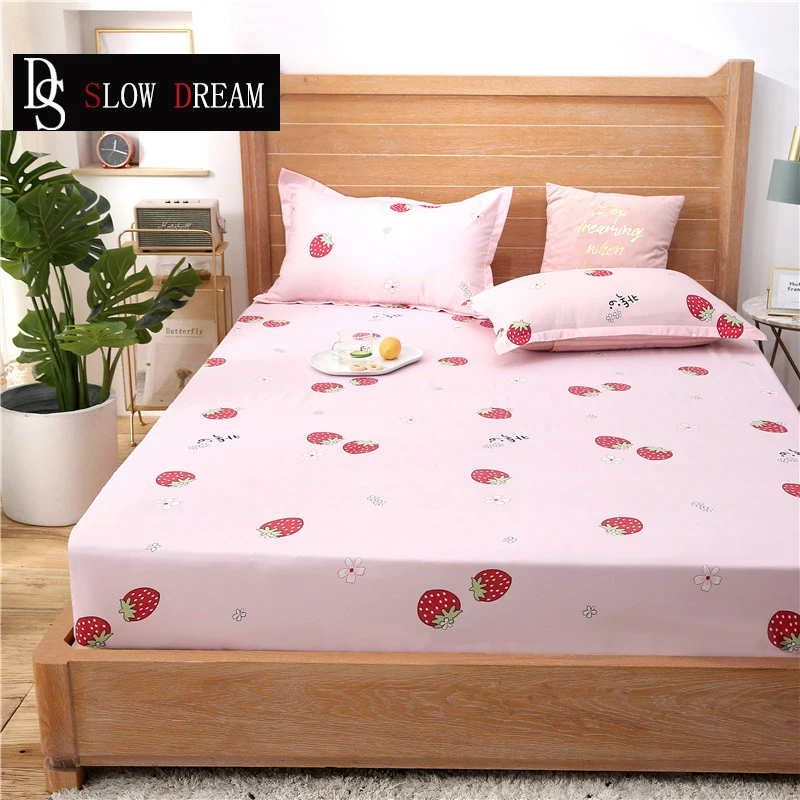 SLOWDREAM 1PCS Strawberry Pink Fitted Sheet Pillowcase Mattress Cover Double Queen Single Bed Sheet On Elastic Band Rubber Sheet
SLOWDREAM 1PCS Strawberry Pink Fitted Sheet Pillowcase Mattress Cover Double Queen Single Bed Sheet On Elastic Band Rubber Sheet