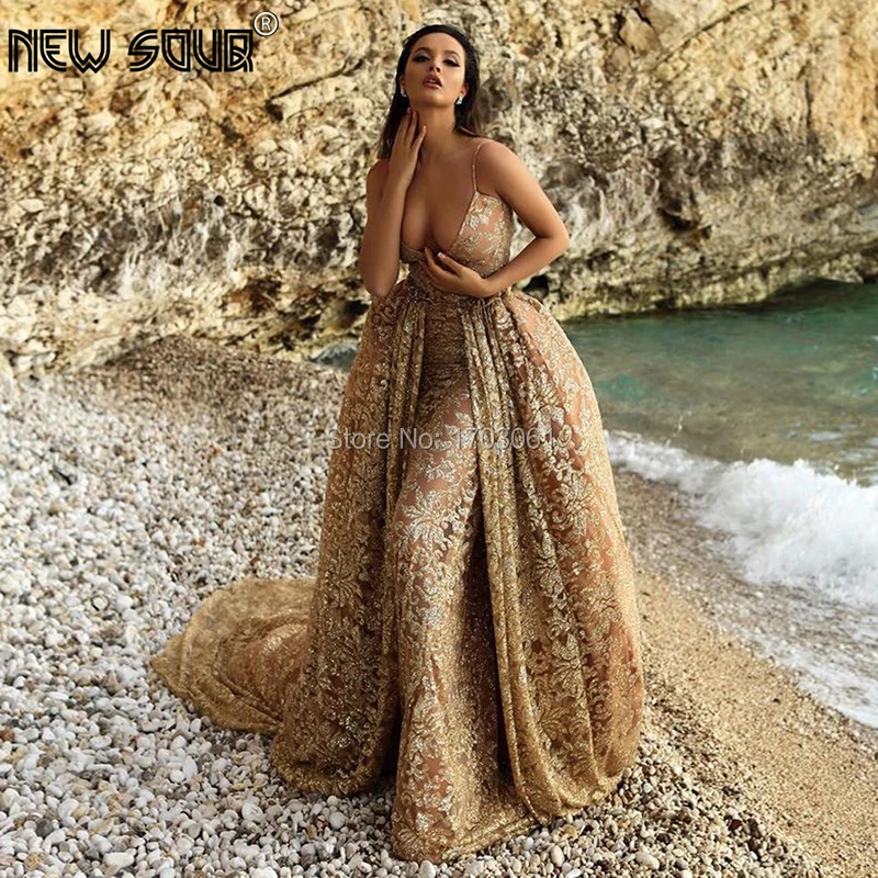 Sexy V Neck Two Pieces Evening Dresses Detachable Skirt Champagne Dubai Turkish Islamic Prom Dress Glitter Long Party Gowns 2019
Sexy V Neck Two Pieces Evening Dresses Detachable Skirt Champagne Dubai Turkish Islamic Prom Dress Glitter Long Party Gowns 2019