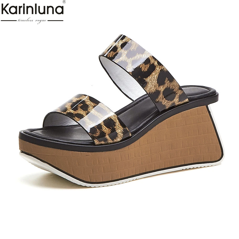 brand leopard genuine leather lady wedges high heels platform women shoes woman casual summer slippers 2019
brand leopard genuine leather lady wedges high heels platform women shoes woman casual summer slippers 2019