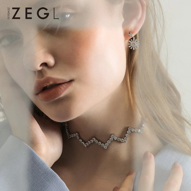 ZEGL Europe and America exaggerated wave necklace female choker neck chain clavicle chain fashion
ZEGL Europe and America exaggerated wave necklace female choker neck chain clavicle chain fashion