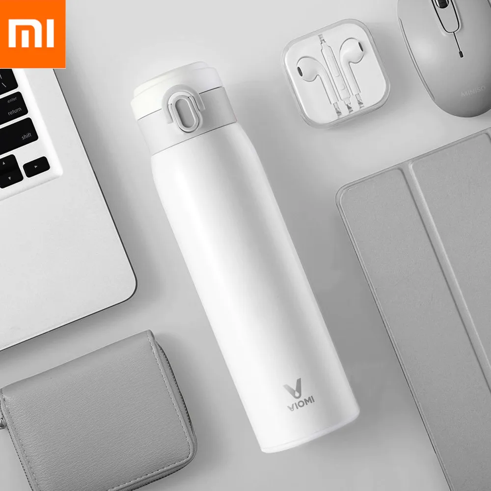 

Xiaomi Mijia VIOMI 460ml Thermos Stainless Steel Vacuum Insulated Mug Sealed Water Bottle 24 Hours Single Hand ON/Close V3