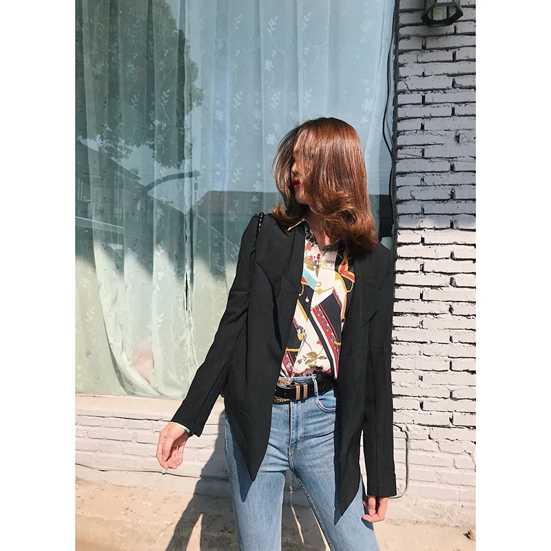 Autumn Women Black Blazer Jacket Fashion 2018 None Button Work Office Lady Suit Casual Slim Business Female Blazer Coat
Autumn Women Black Blazer Jacket Fashion 2018 None Button Work Office Lady Suit Casual Slim Business Female Blazer Coat