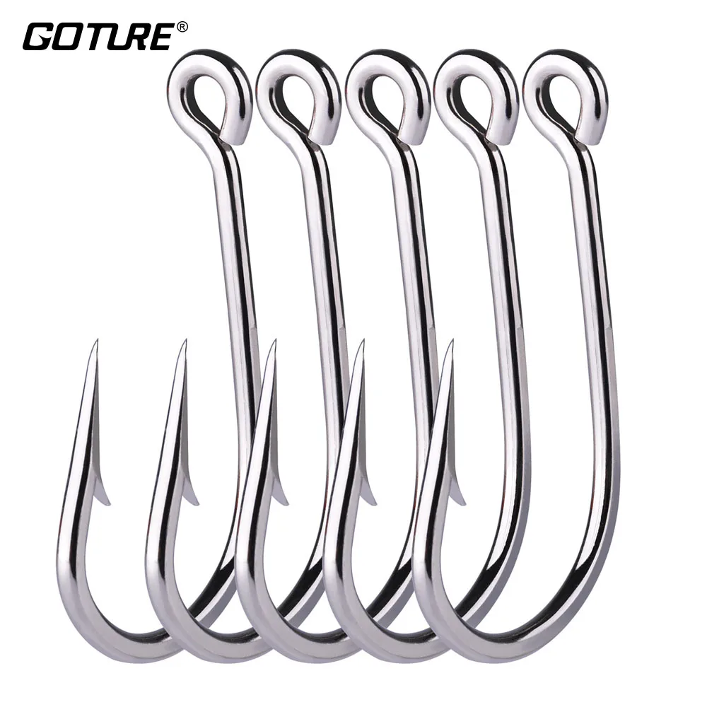 Goture 10pcs Stainless Steel Fishing Hooks Long Shank Hooks Extra Strong Barbed Offset Hook for Big game Sea Fishing Accessories
Goture 10pcs Stainless Steel Fishing Hooks Long Shank Hooks Extra Strong Barbed Offset Hook for Big game Sea Fishing Accessories
