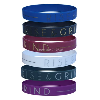 100pcs Rise & Grind Motivational wristband silicone bracelets free shipping by epacket A
100pcs Rise & Grind Motivational wristband silicone bracelets free shipping by epacket A