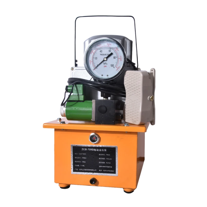 Hydraulic Electric Pump ZCB-700D 7L(Support Customize) 220v/380v Optional,750W 70Mpa Low Pressure 5L/min,High Pressure 0.9L/min 
Hydraulic Electric Pump ZCB-700D 7L(Support Customize) 220v/380v Optional,750W 70Mpa Low Pressure 5L/min,High Pressure 0.9L/min