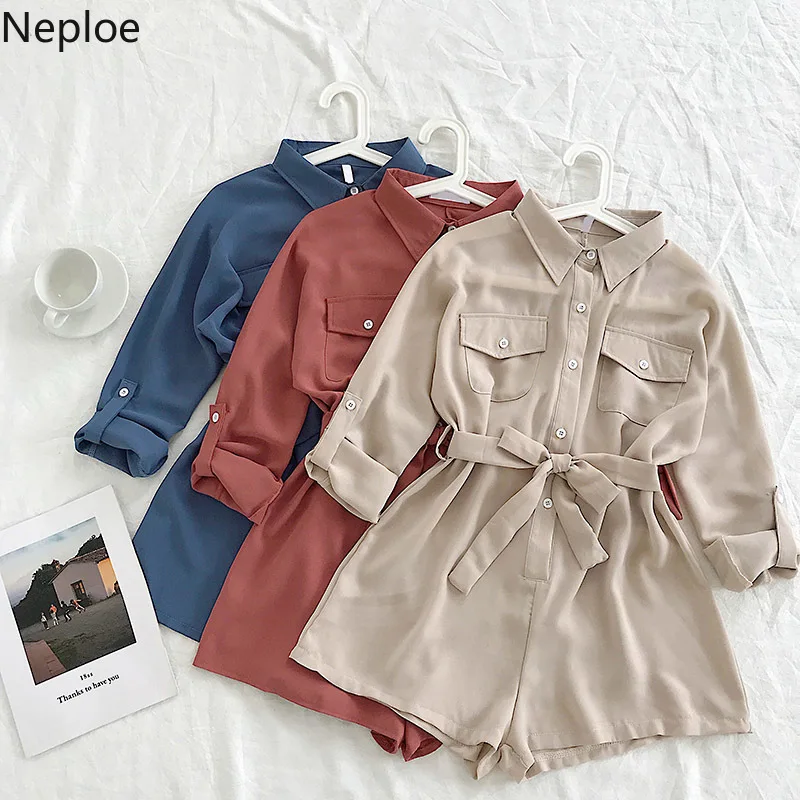 Nepole Solid Buttons Pockets Women Clothing Loose High Waist Playsuits 2019 Spring Autumn New chic chiffon short bodysuits 42931
Nepole Solid Buttons Pockets Women Clothing Loose High Waist Playsuits 2019 Spring Autumn New chic chiffon short bodysuits 42931