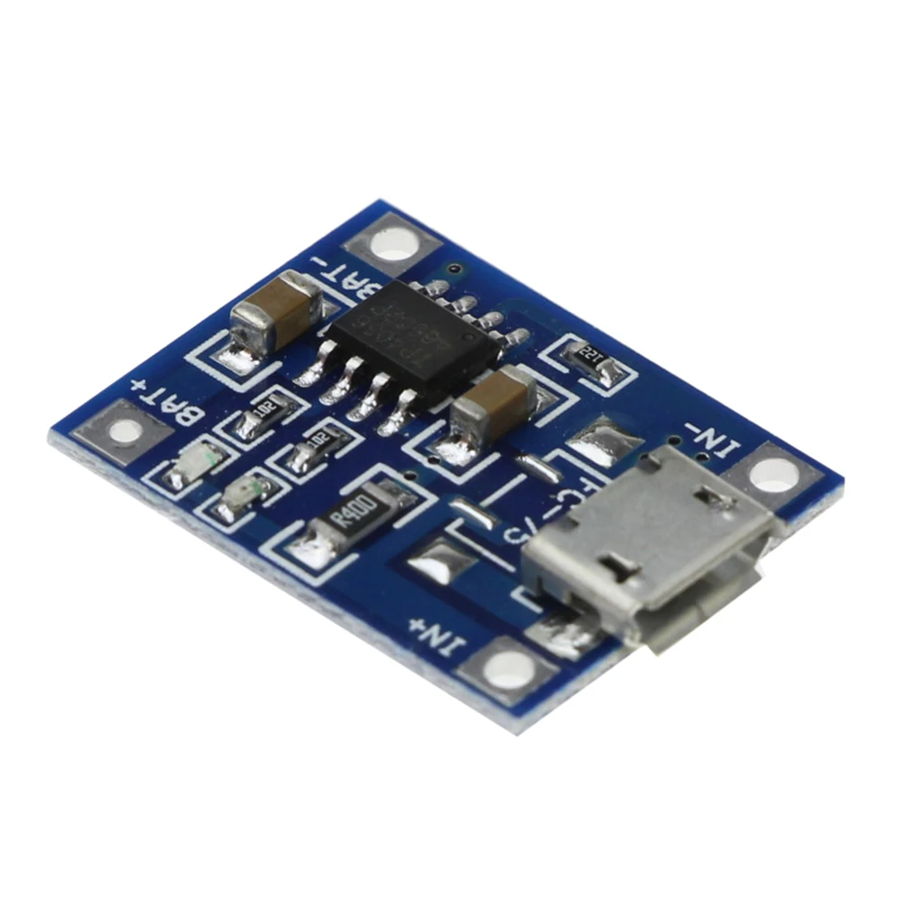 TP4056 1A Rechargeable Charging Board Charger Module Lithium Battery Plates MICRO USB Interface
TP4056 1A Rechargeable Charging Board Charger Module Lithium Battery Plates MICRO USB Interface