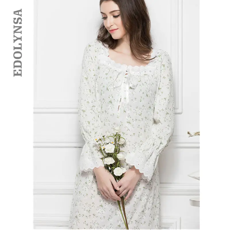 Quietly Elegant Bow Flower Printed Dress 2019 Women Sleepwear Lingerie Flare Sleeve Cute Nightwear Long Cotton Nightgown T104
Quietly Elegant Bow Flower Printed Dress 2019 Women Sleepwear Lingerie Flare Sleeve Cute Nightwear Long Cotton Nightgown T104