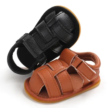 Summer fashion baby shoes baby hollow PU newborn baby boy soft bottom non-slip soles toddler shoes