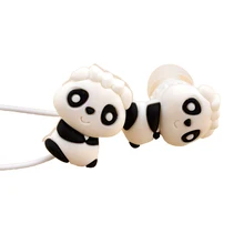 Cute Panda Bear Animal Cartoon Earphones In-ear Earphone 3.5mm Earbuds With Mic For Xiaomi Smartphone Kids Gifts(China)