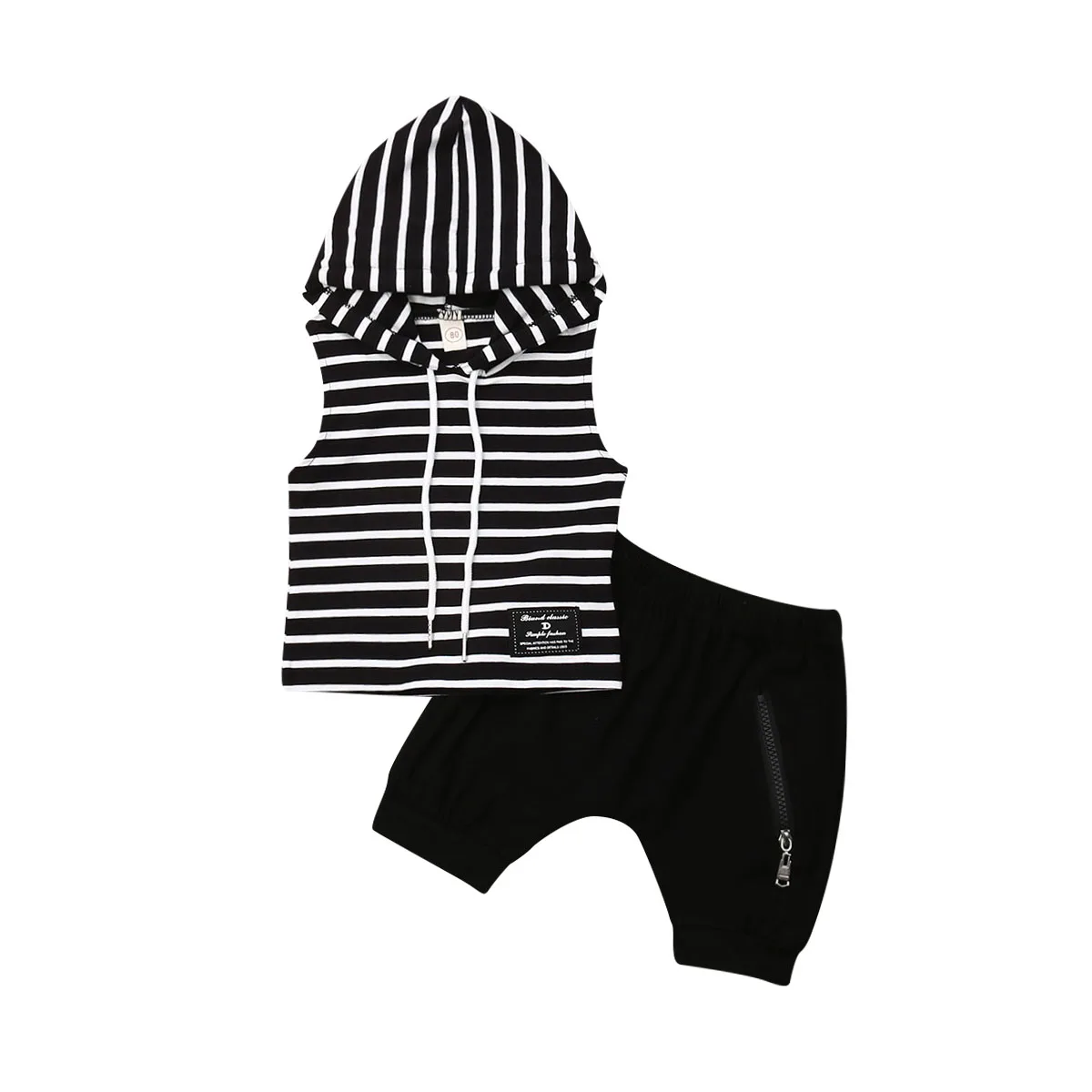 Fashion Toddler Baby Boy Clothes Striped Sleeveless Hood Top shirt Shorts Summer Outfit
Fashion Toddler Baby Boy Clothes Striped Sleeveless Hood Top shirt Shorts Summer Outfit