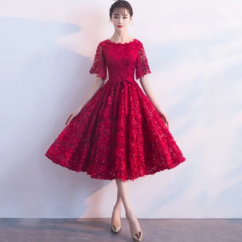 Dark Red Womens Wedding Party Dress O-Neck Evening Cheongsam Oriental Elegant Lace Qipao Long Gowns Retro Vestido XS-XXXL
Dark Red Womens Wedding Party Dress O-Neck Evening Cheongsam Oriental Elegant Lace Qipao Long Gowns Retro Vestido XS-XXXL