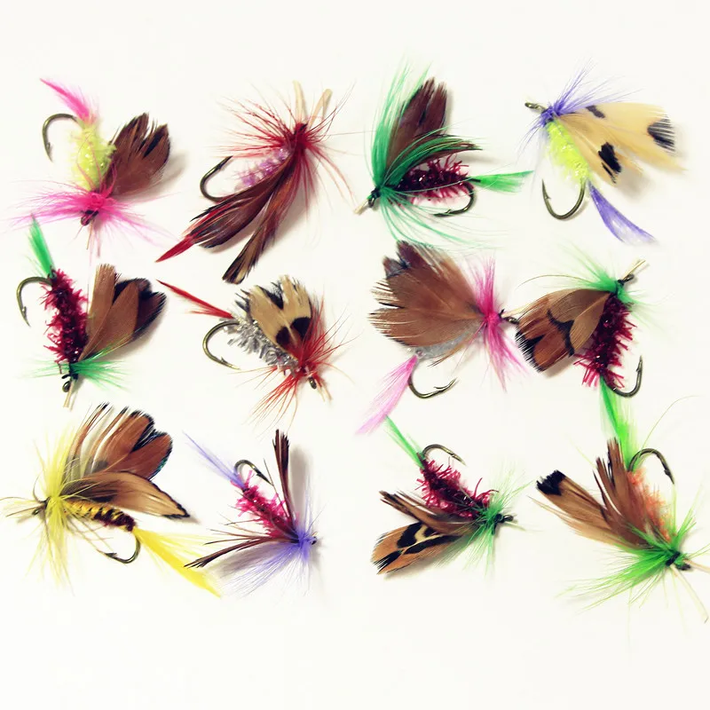 KKWEZVA 12pcs Fly Fish Fishing Hooks Fishing Lure Insect bait Feather Steel Bait Trout Mandarin fish Hook Tackle Tool Lures
KKWEZVA 12pcs Fly Fish Fishing Hooks Fishing Lure Insect bait Feather Steel Bait Trout Mandarin fish Hook Tackle Tool Lures